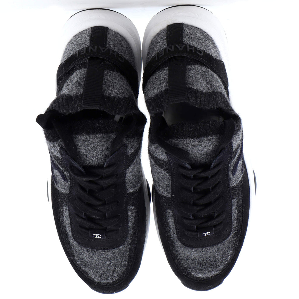 Women's CC Low-Top Sneakers Suede and Knit Fabric