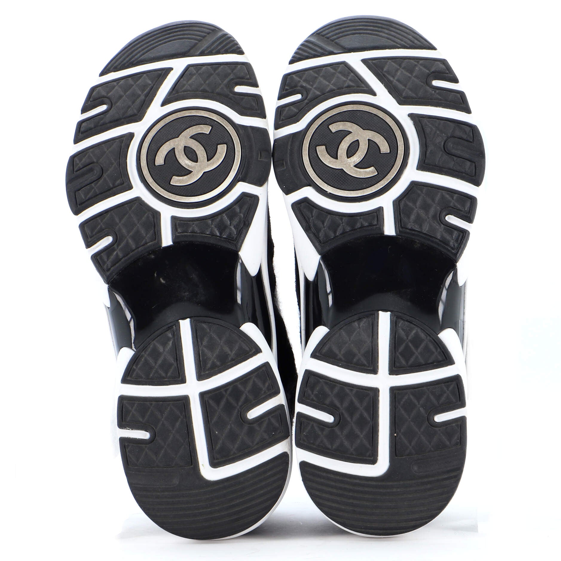 Women's CC Low-Top Sneakers Suede and Knit Fabric