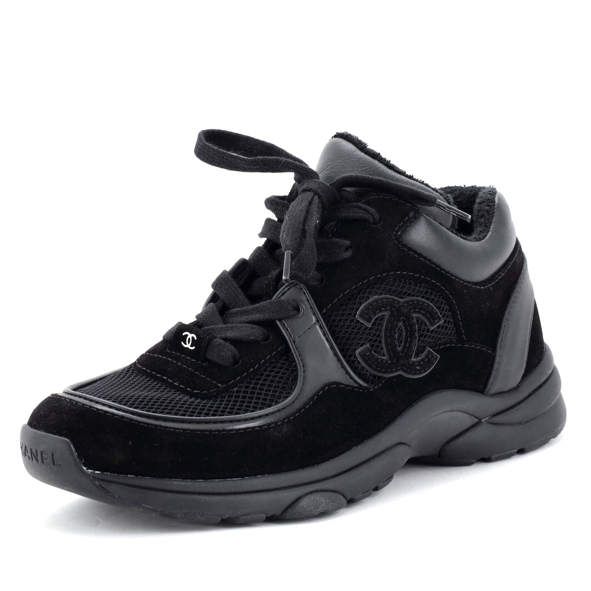 Women's CC Low-Top Sneakers Suede and Mesh