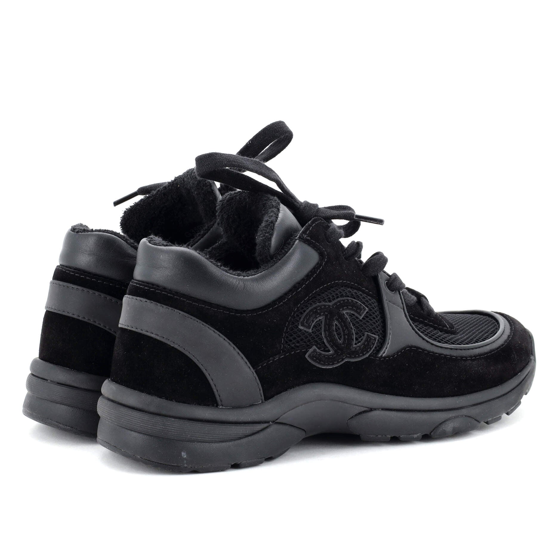 Women's CC Low-Top Sneakers Suede and Mesh