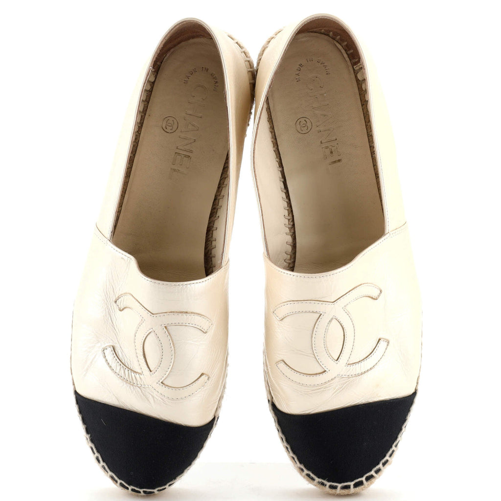 Women's CC Cap Toe Espadrilles Leather