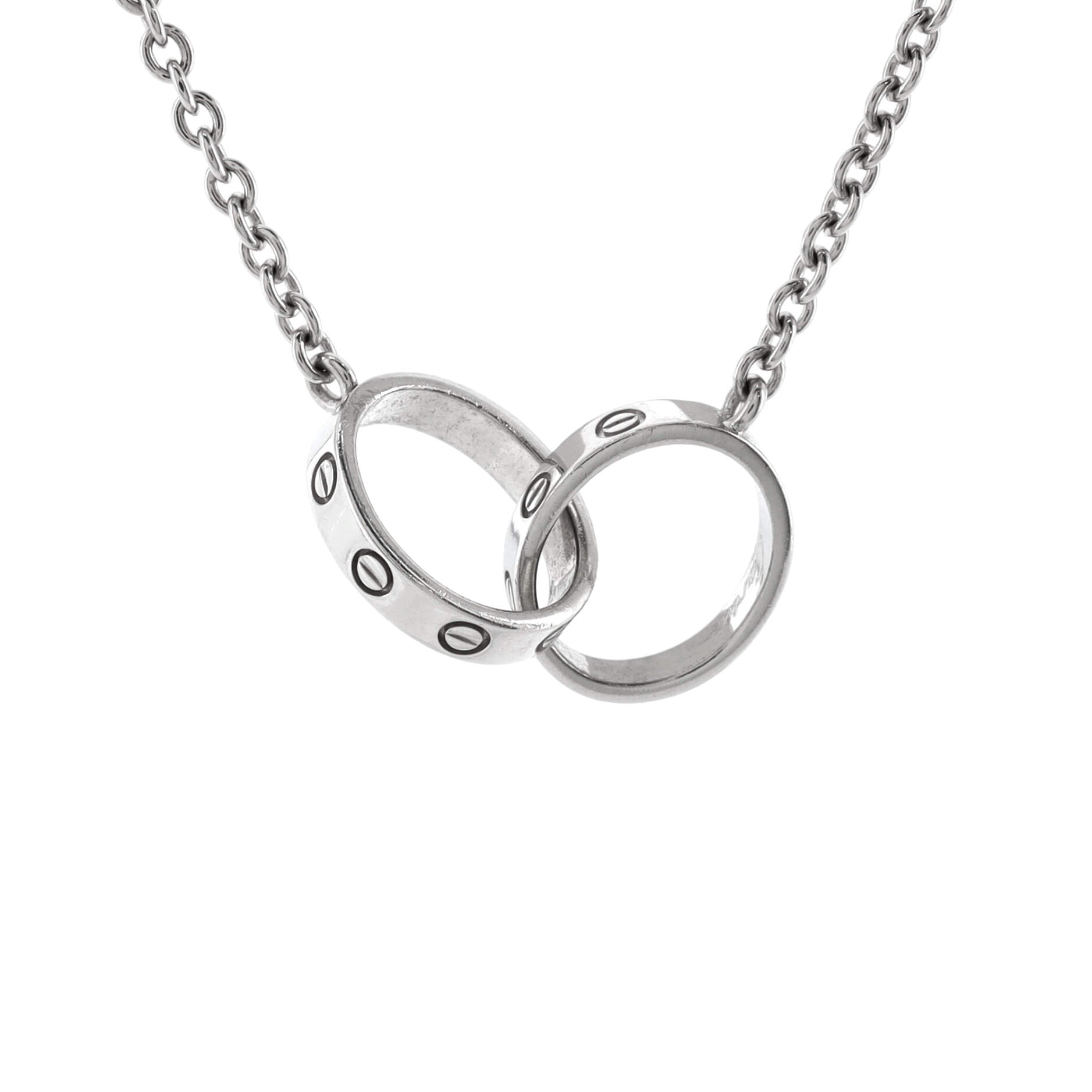 Love Interlocking Necklace 18K White Gold