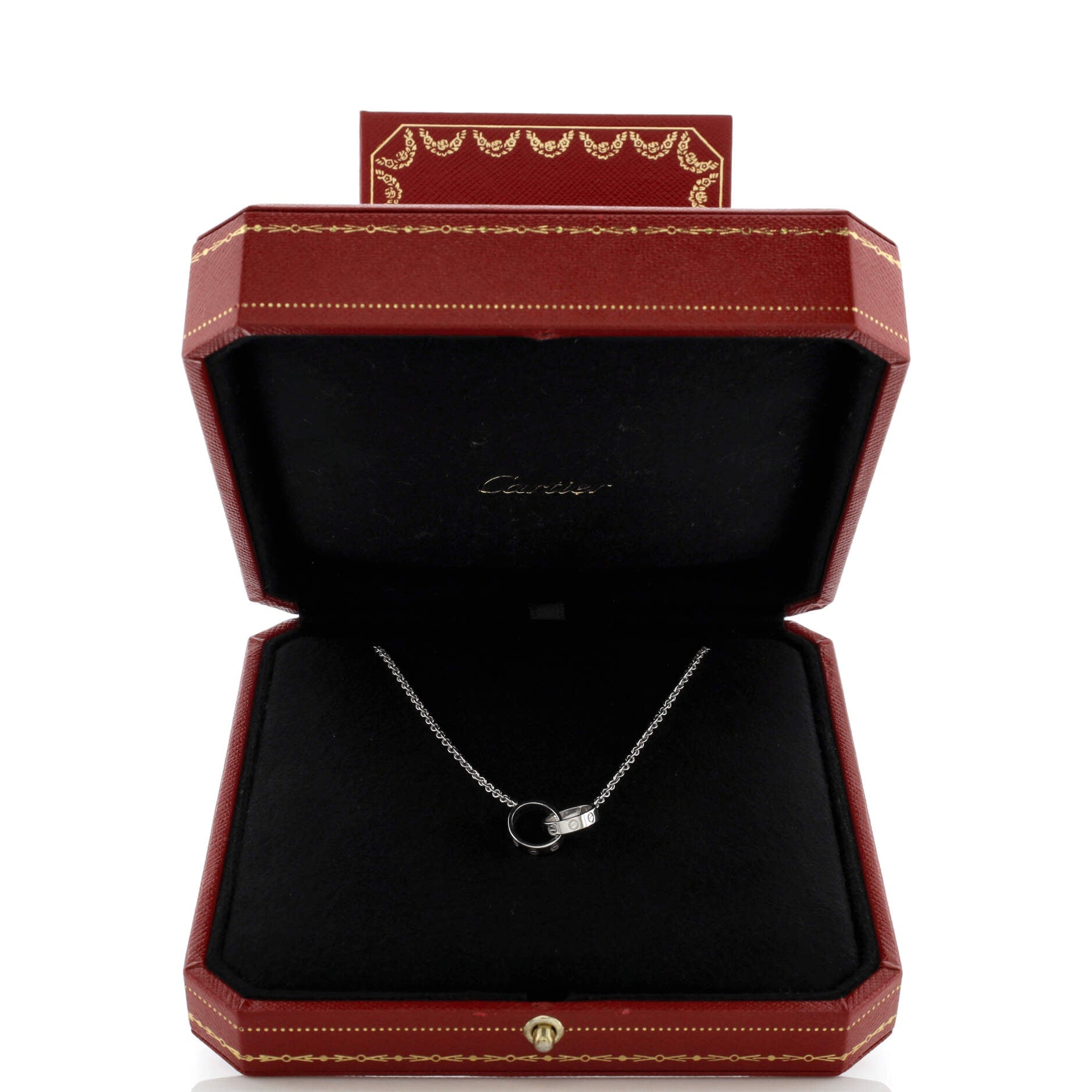 Love Interlocking Necklace 18K White Gold