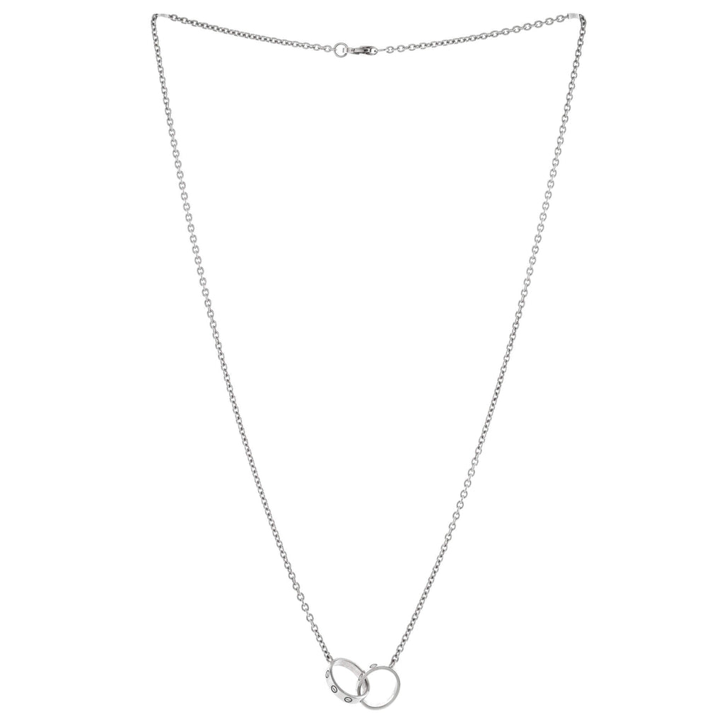 Love Interlocking Necklace 18K White Gold