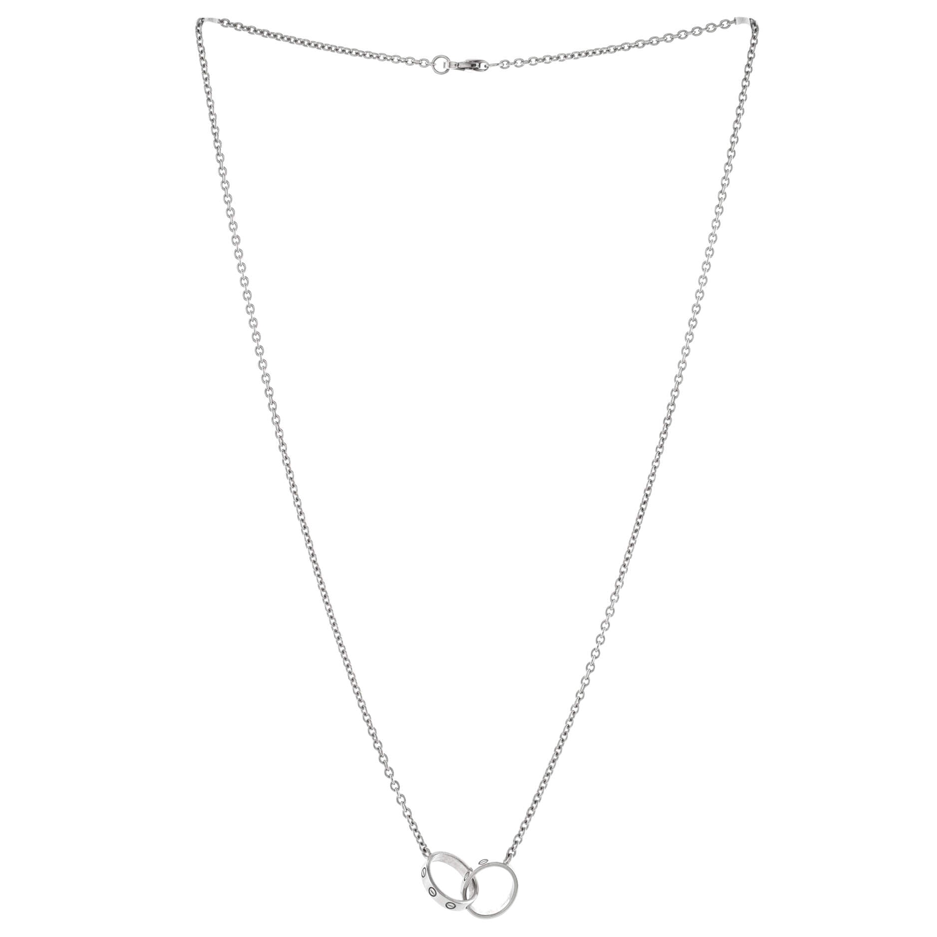 Love Interlocking Necklace 18K White Gold