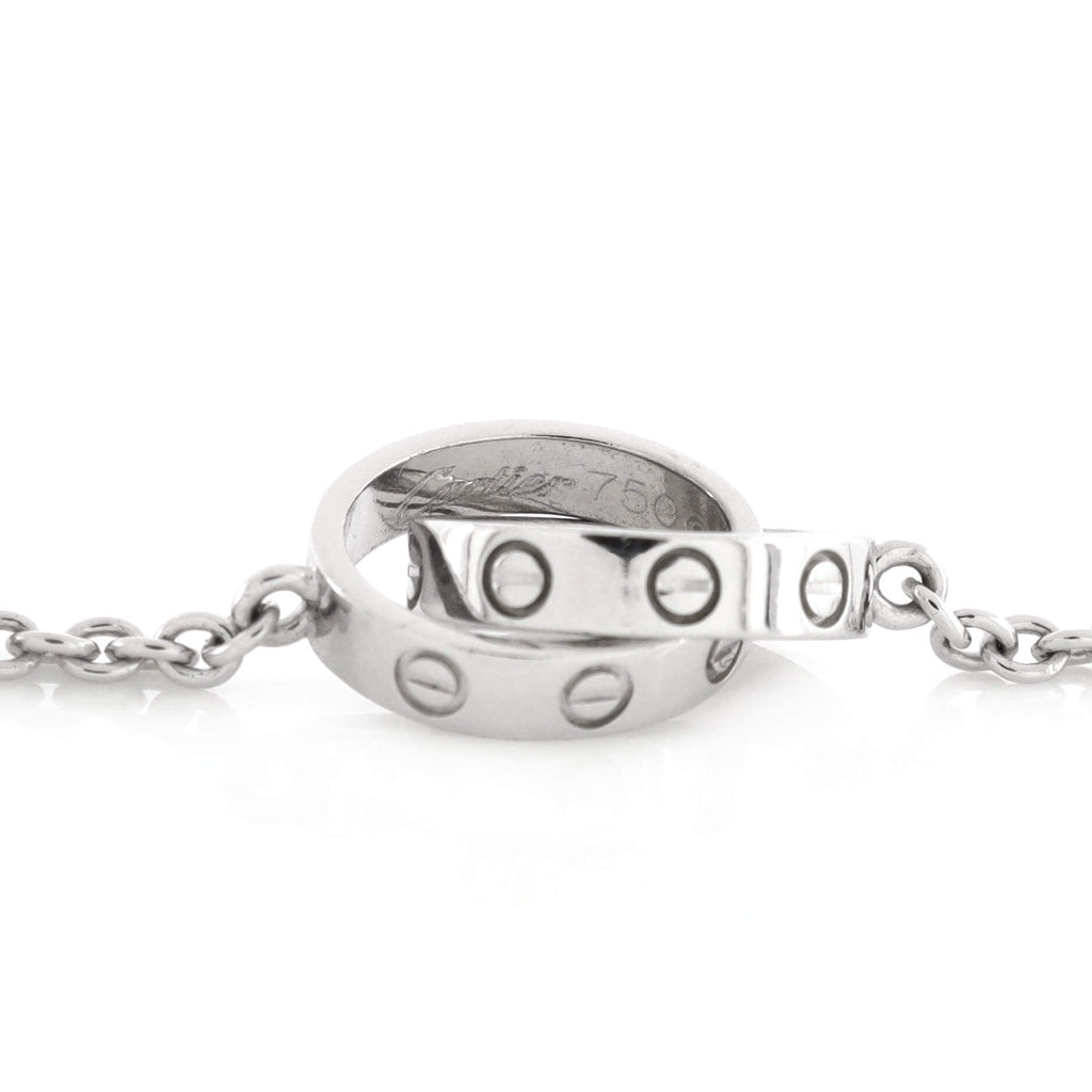 Love Interlocking Necklace 18K White Gold
