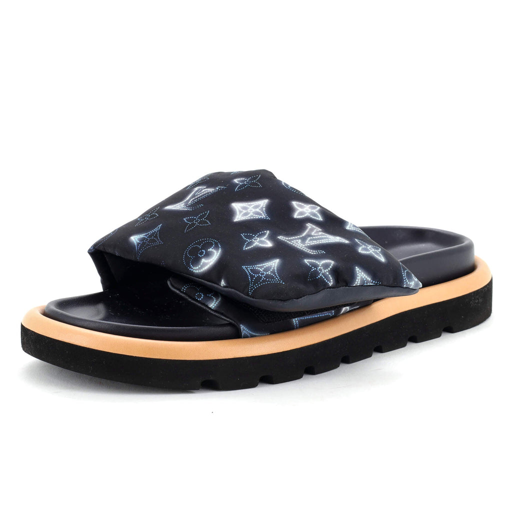 Women's Pool Pillow Comfort Mule Sandals Mahina Monogram Nylon