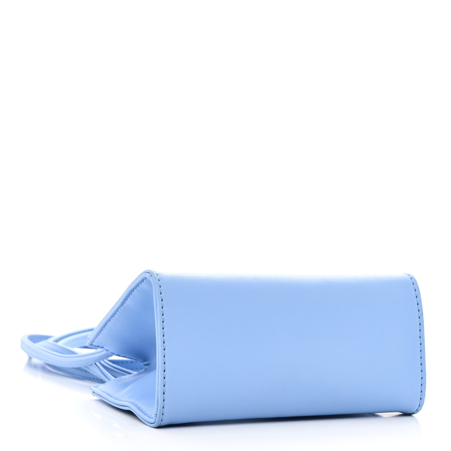 Vegan Leather Small Shopping Bag Cerulean