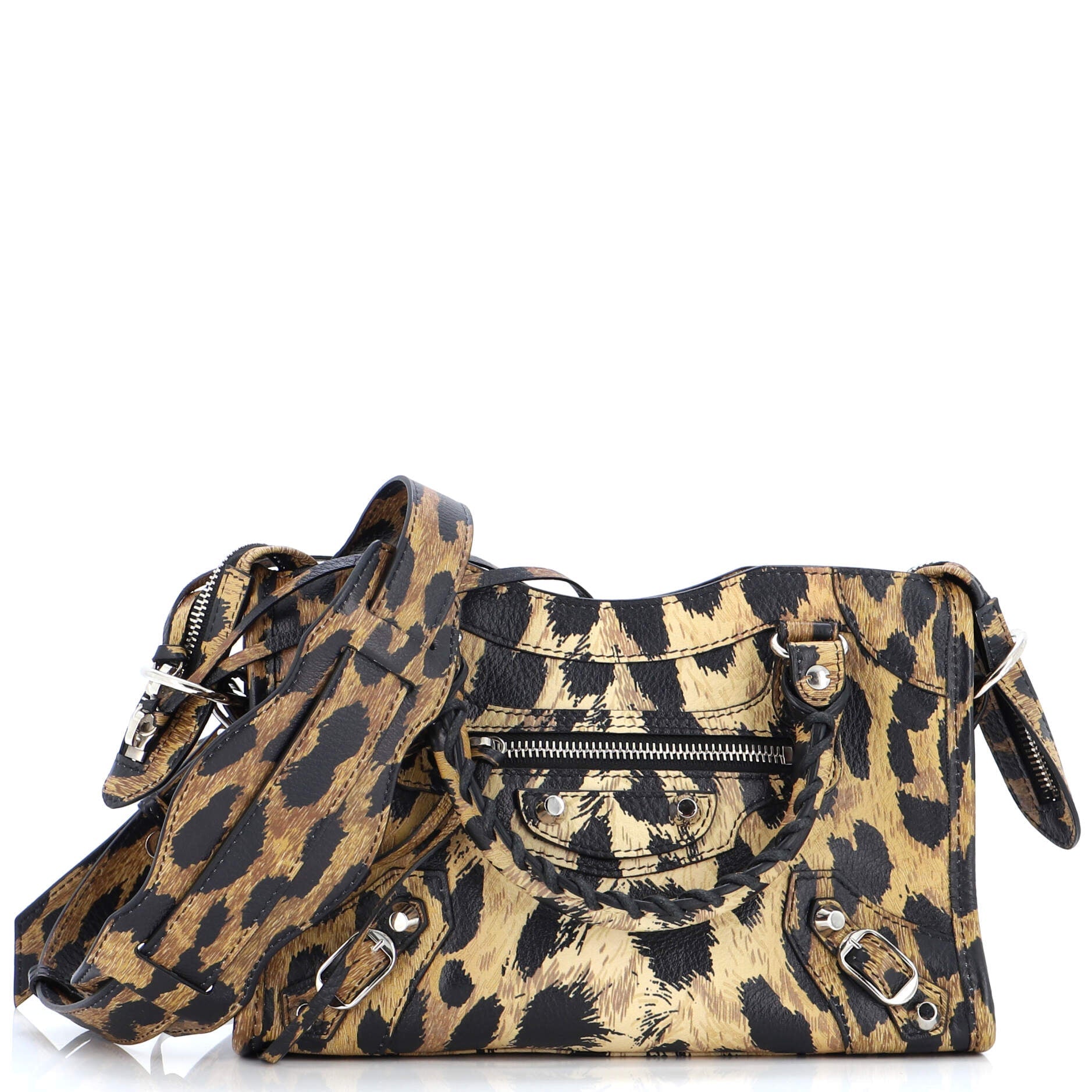 City Classic Studs Bag Printed Leather Mini