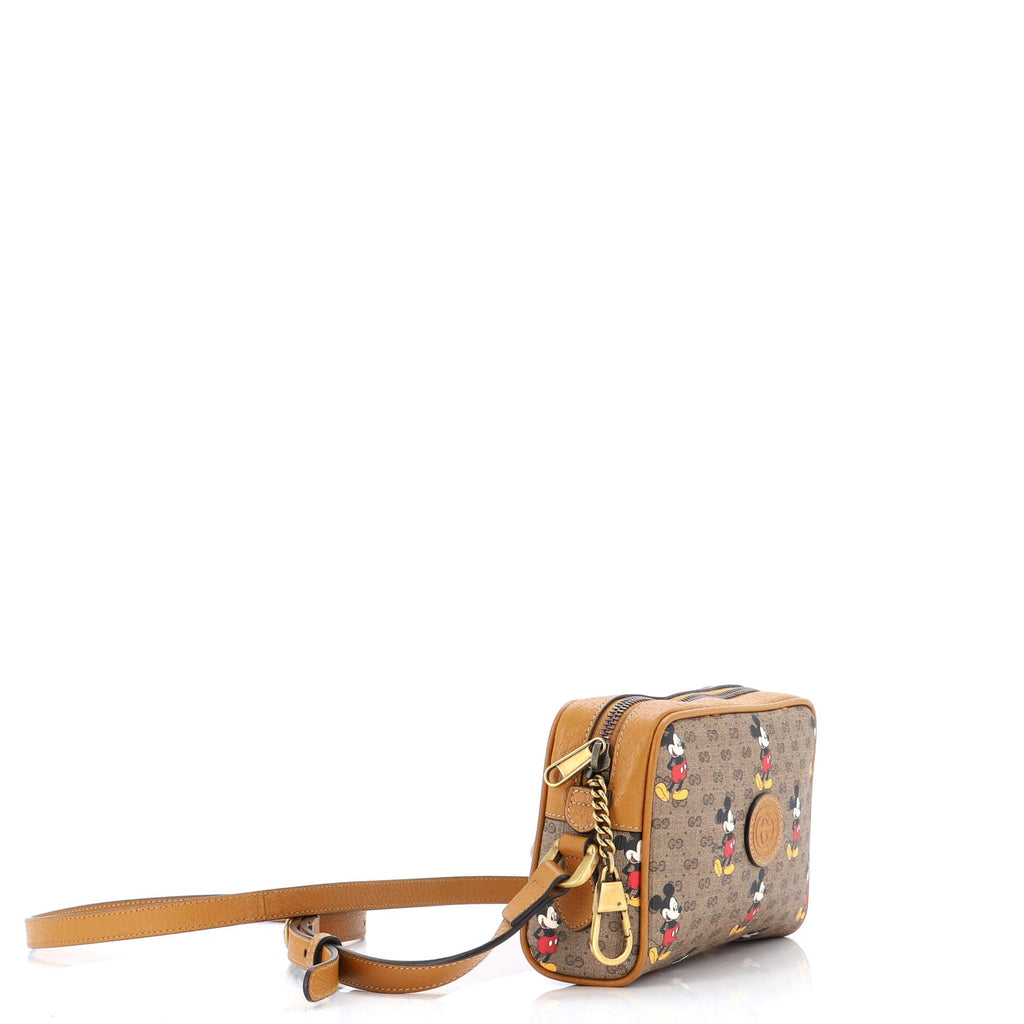 Disney Mickey Mouse Shoulder Bag Printed Mini GG Coated Canvas Mini