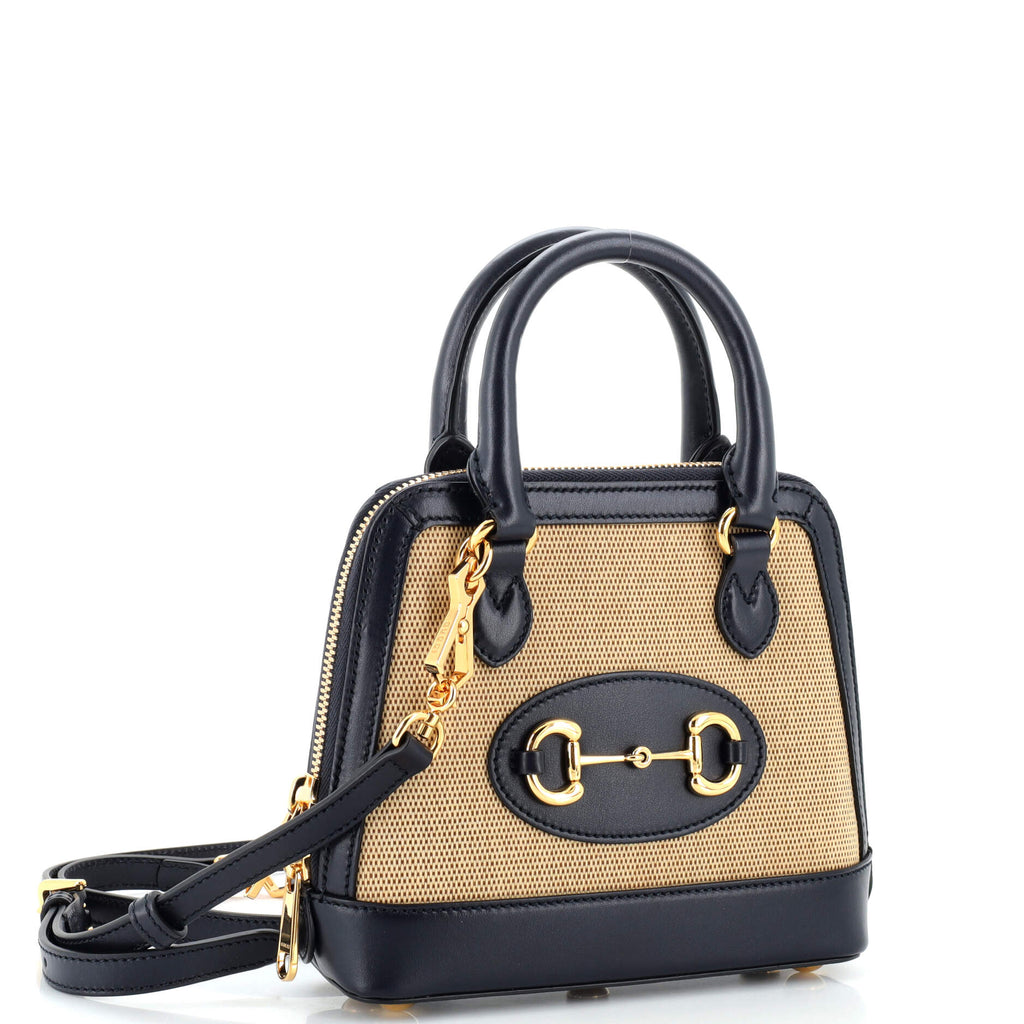 Horsebit 1955 Top Handle Bag Canvas Mini