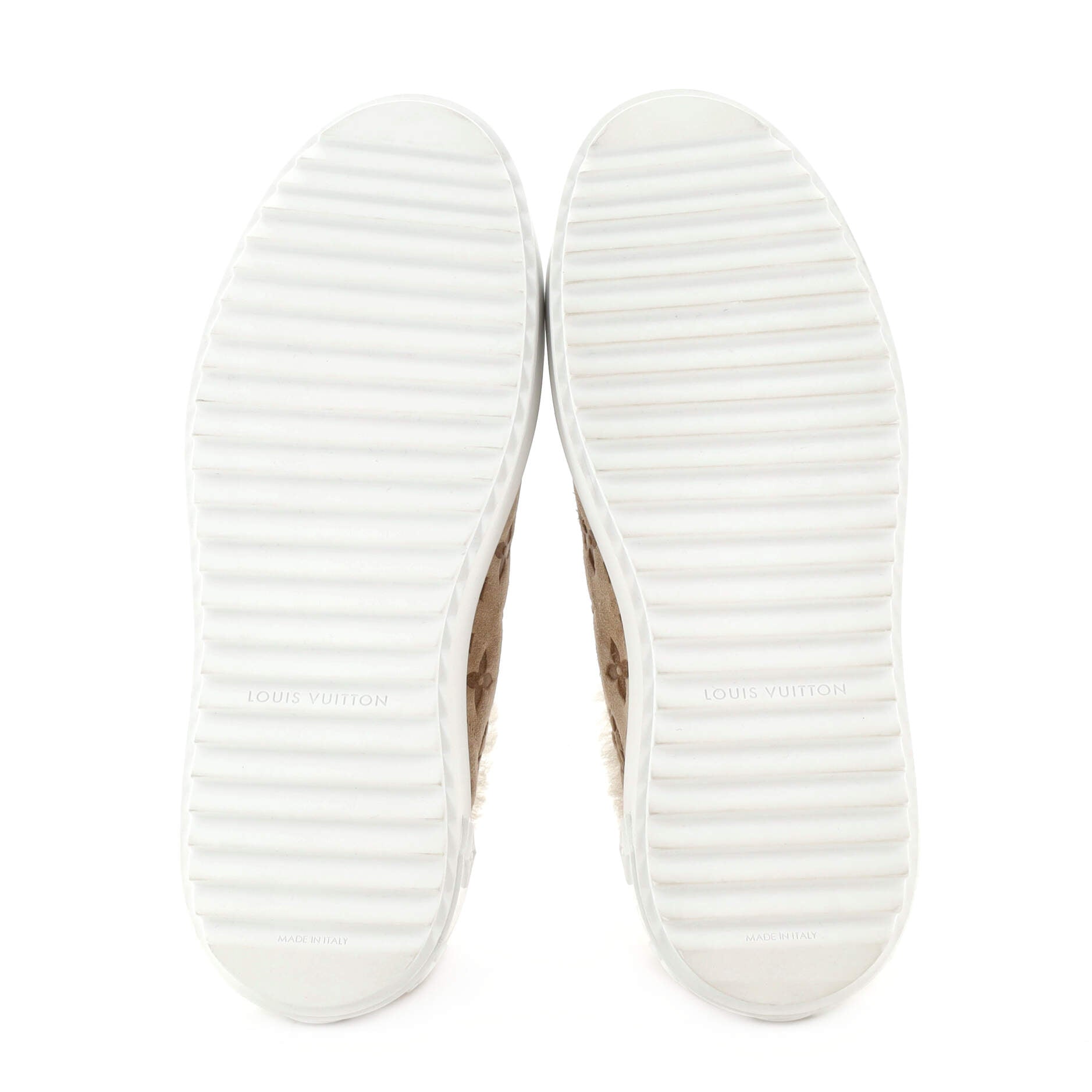 Women's Time Out Sneakers Monogram Embossed Leather and Shearling