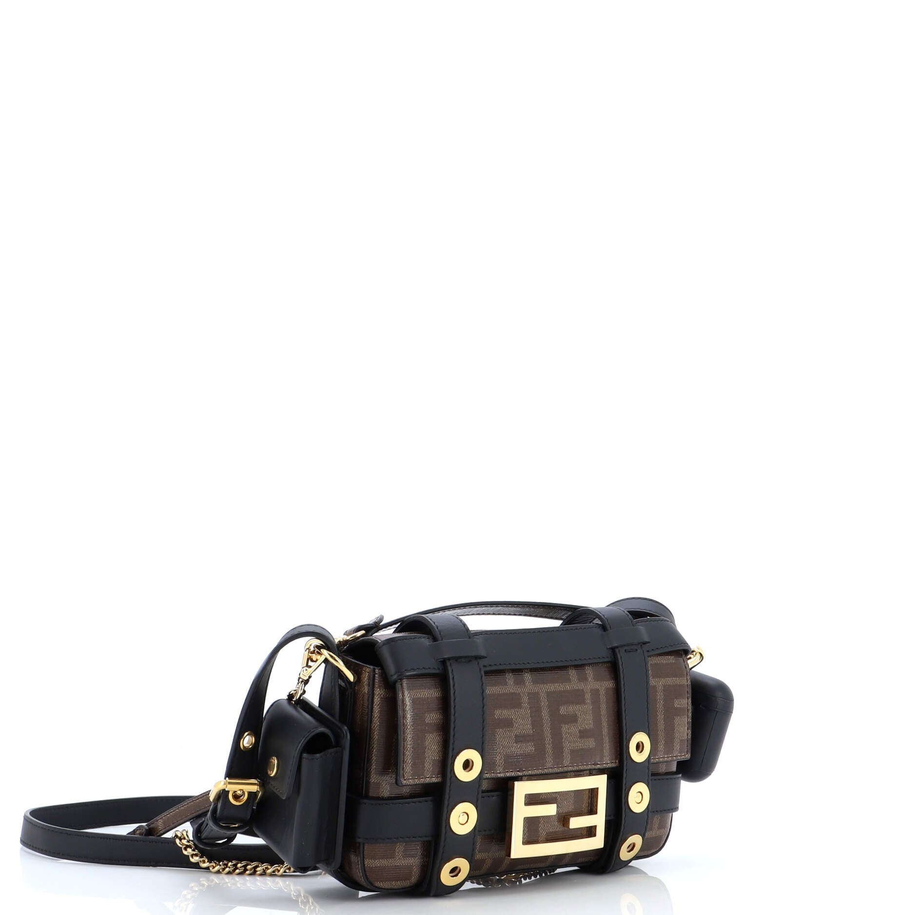 Baguette Cage Bag Zucca Coated Canvas and Leather Mini