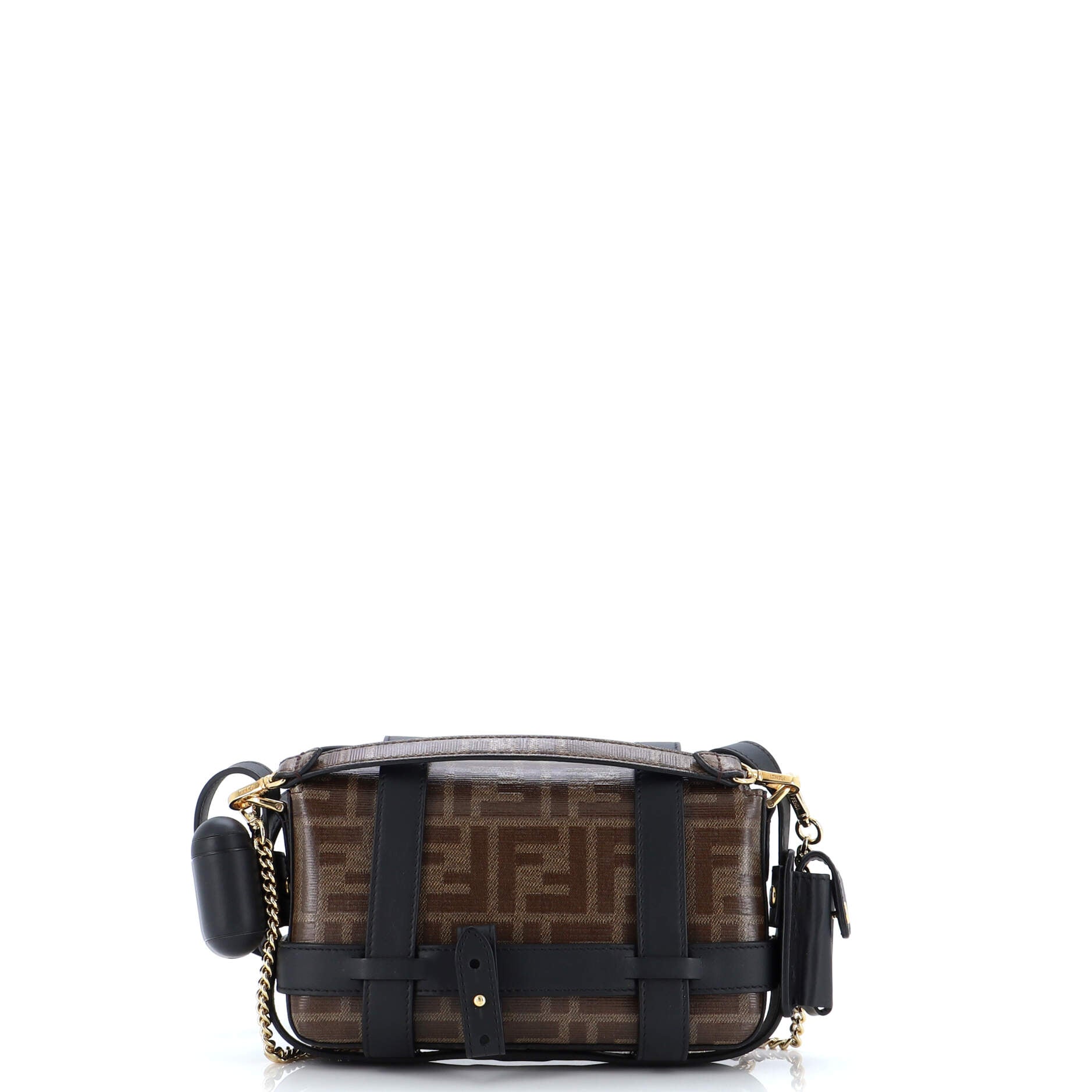 Baguette Cage Bag Zucca Coated Canvas and Leather Mini