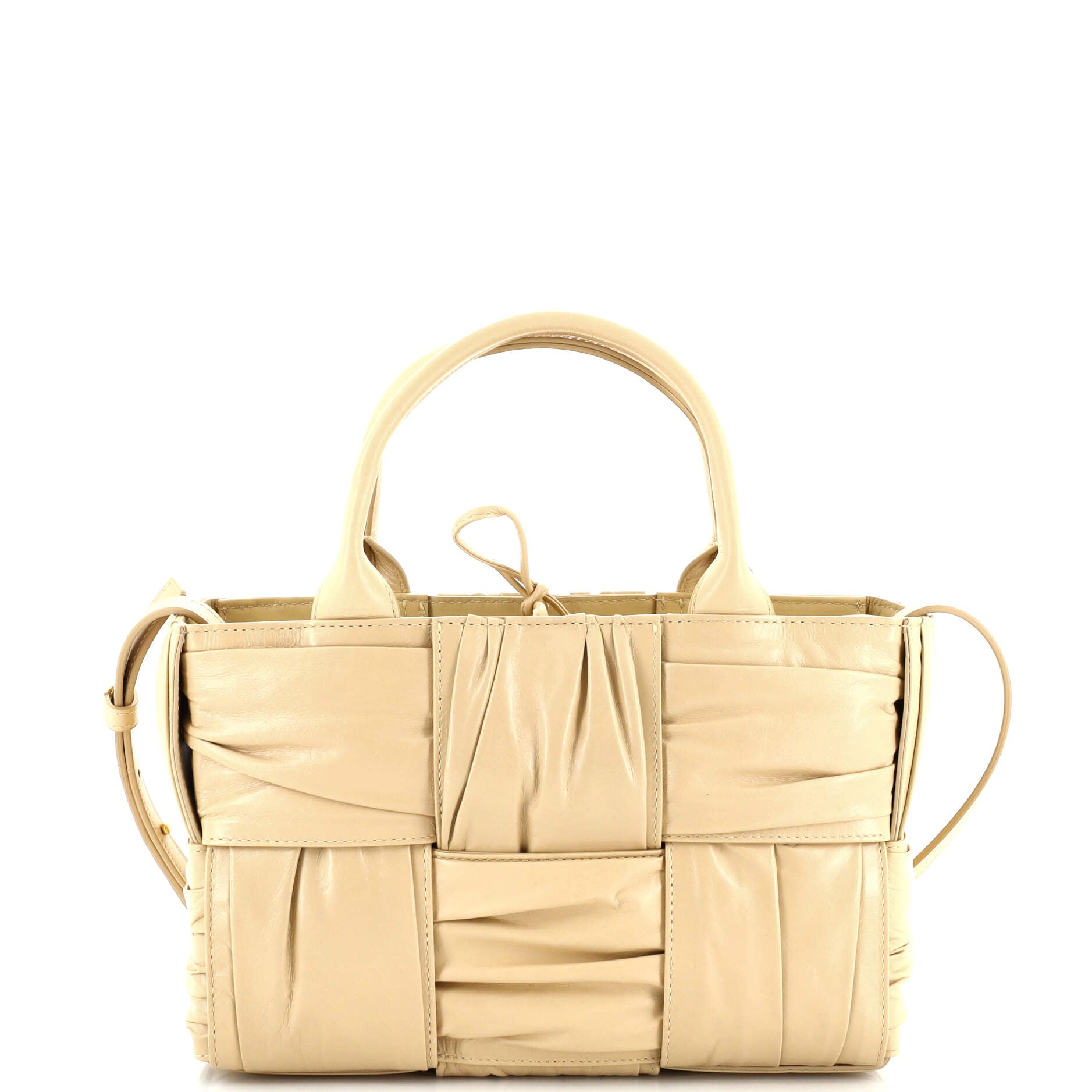 Arco Tote Maxi Intrecciato Plisse Leather Mini