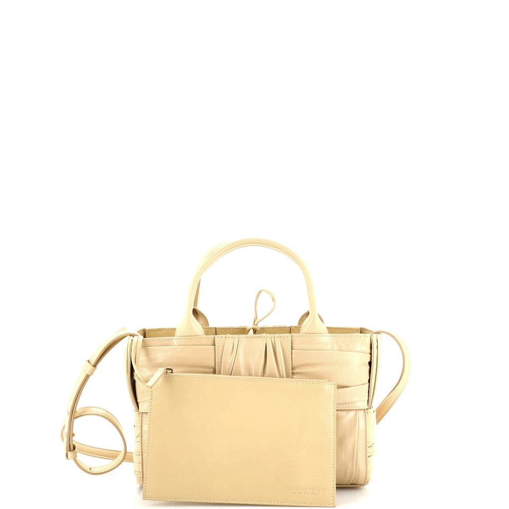 Arco Tote Maxi Intrecciato Plisse Leather Mini