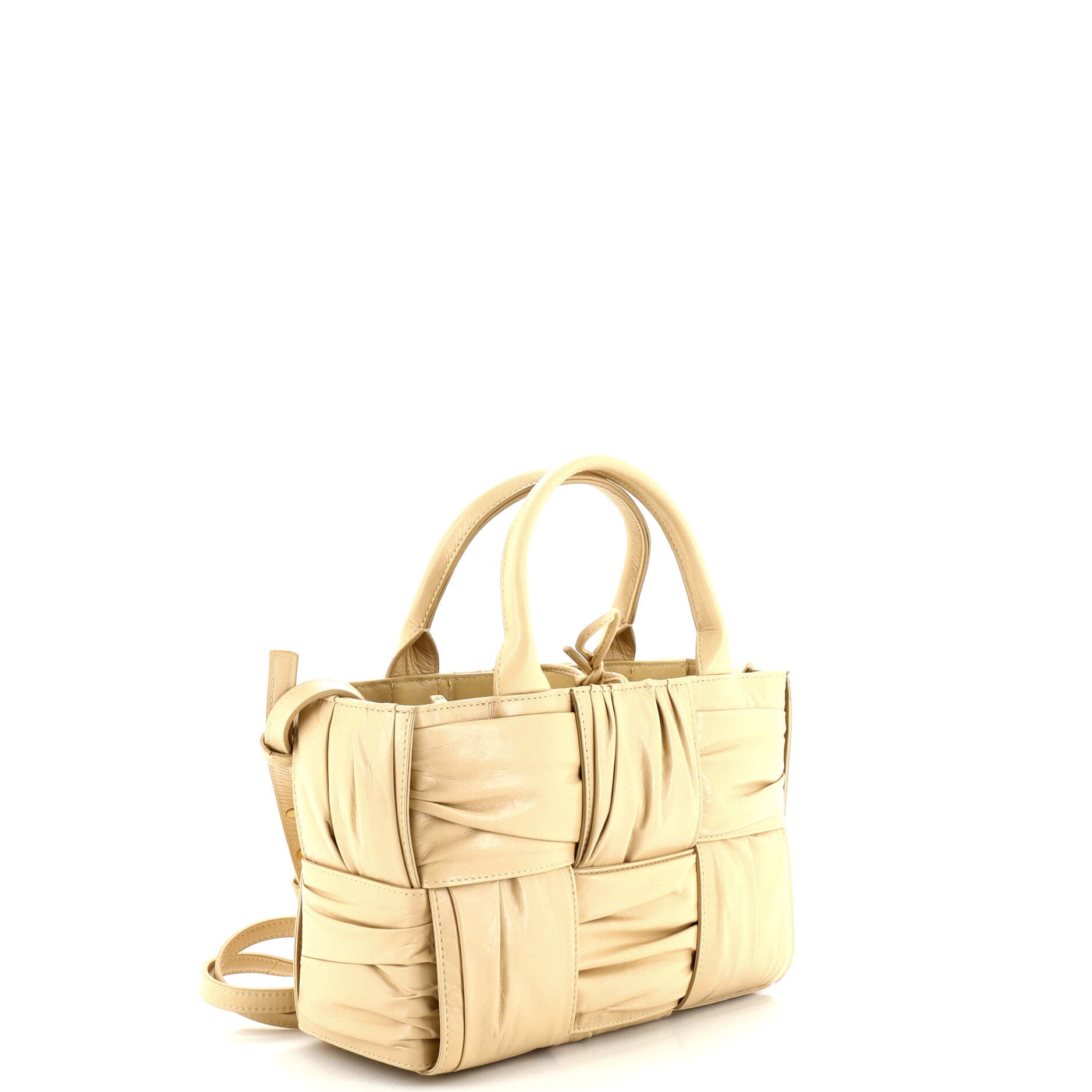 Arco Tote Maxi Intrecciato Plisse Leather Mini
