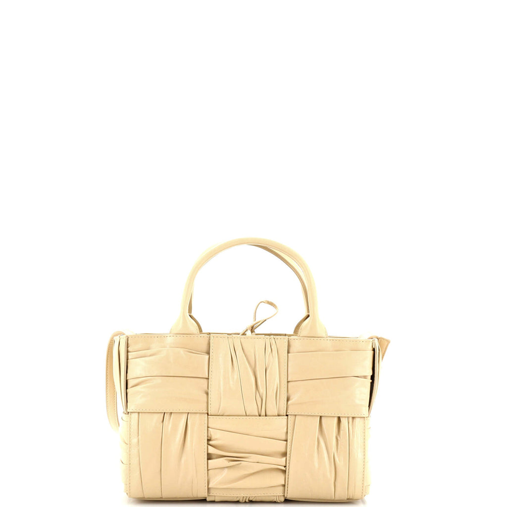 Arco Tote Maxi Intrecciato Plisse Leather Mini
