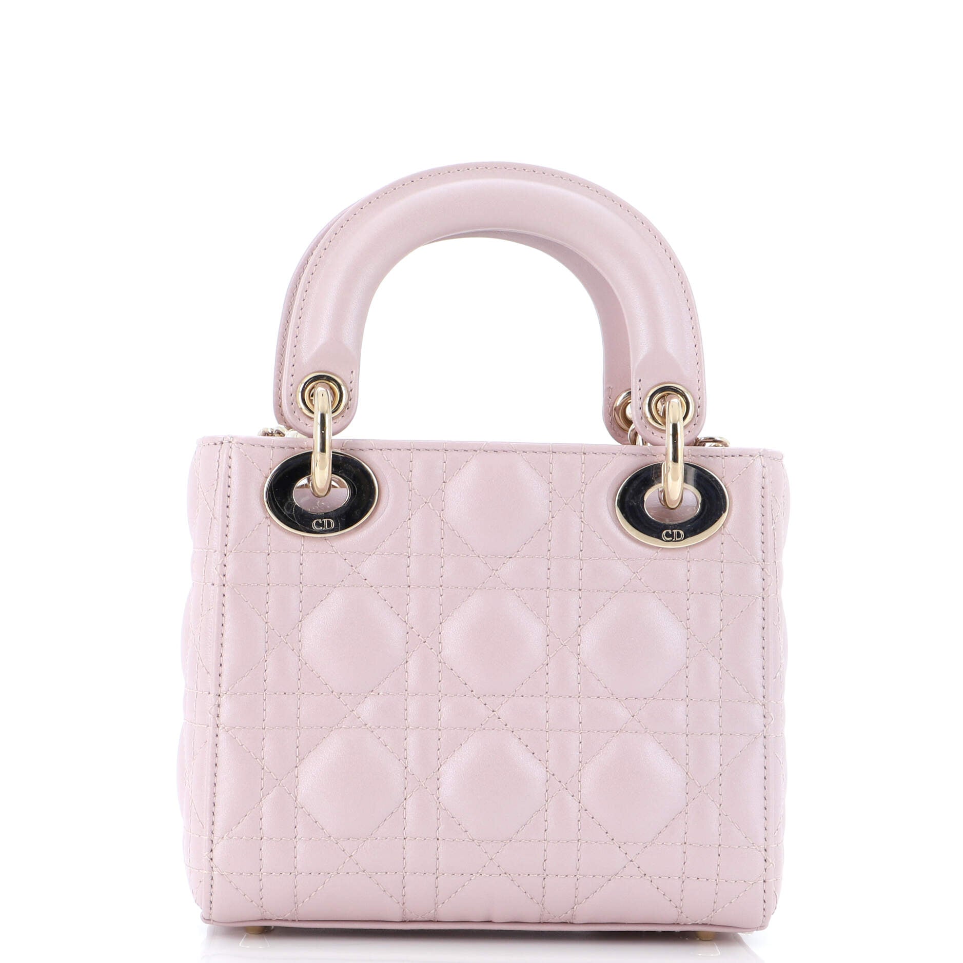 Lady Dior Chain Bag Cannage Quilt Iridescent Leather Mini