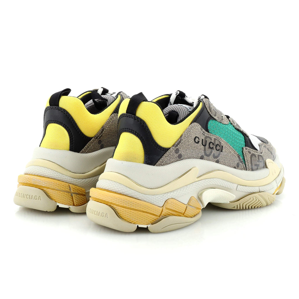 x Gucci The Hacker Project Men's Triple S Sneakers GG Coated Canvas and Fabric