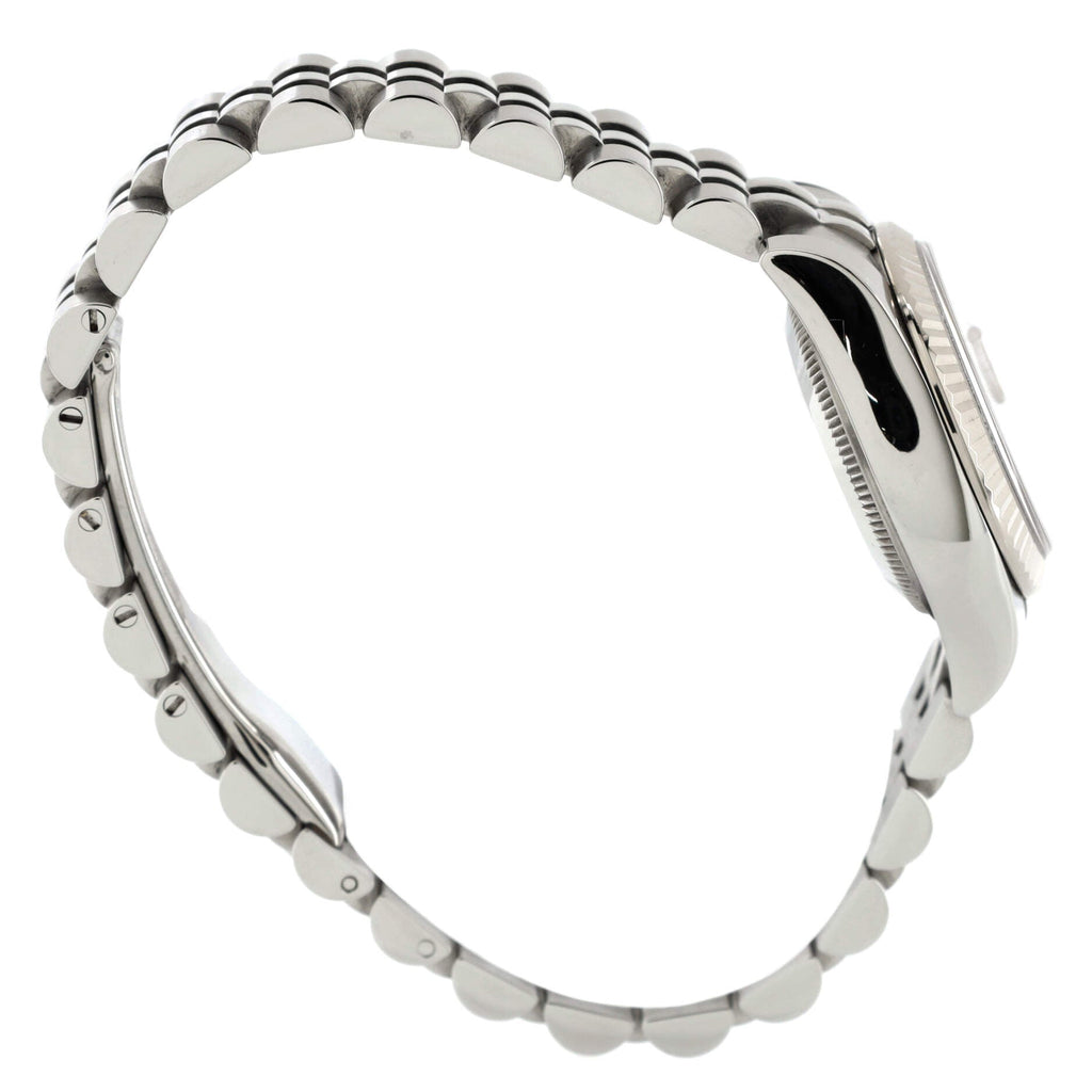 Oyster Perpetual Datejust Automatic Watch Stainless Steel and White Gold with Diamond Markers 26
