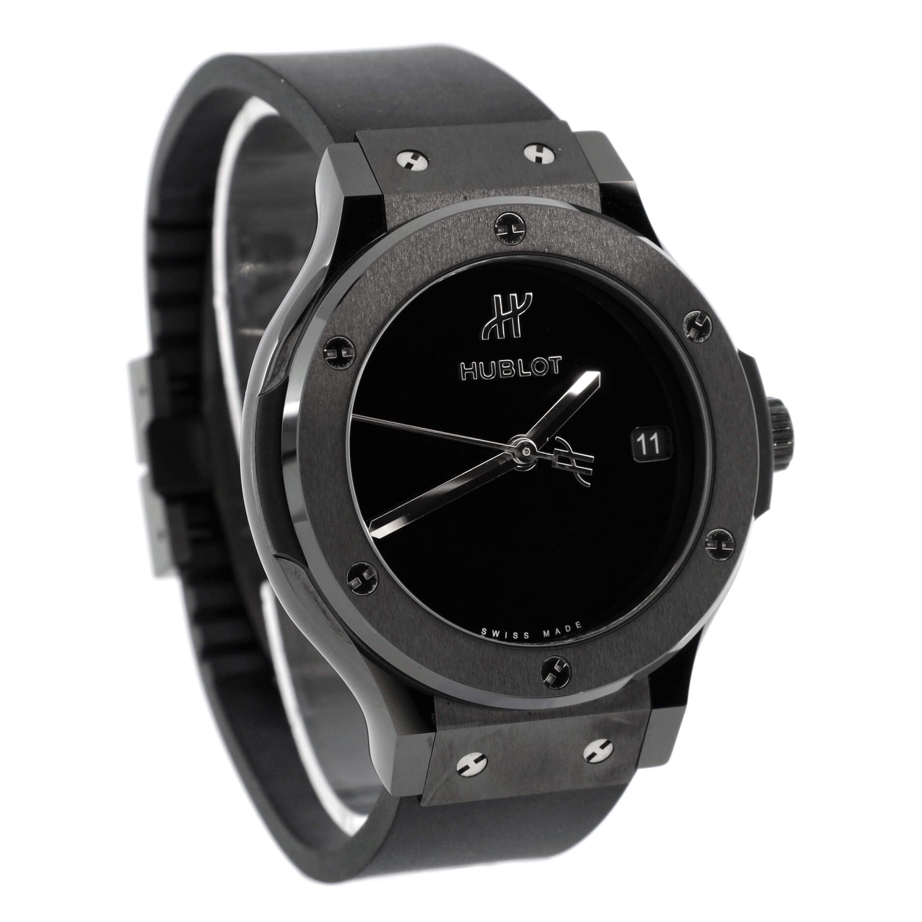 Classic Fusion Original Black Magic Automatic Watch Ceramic and Rubber 38