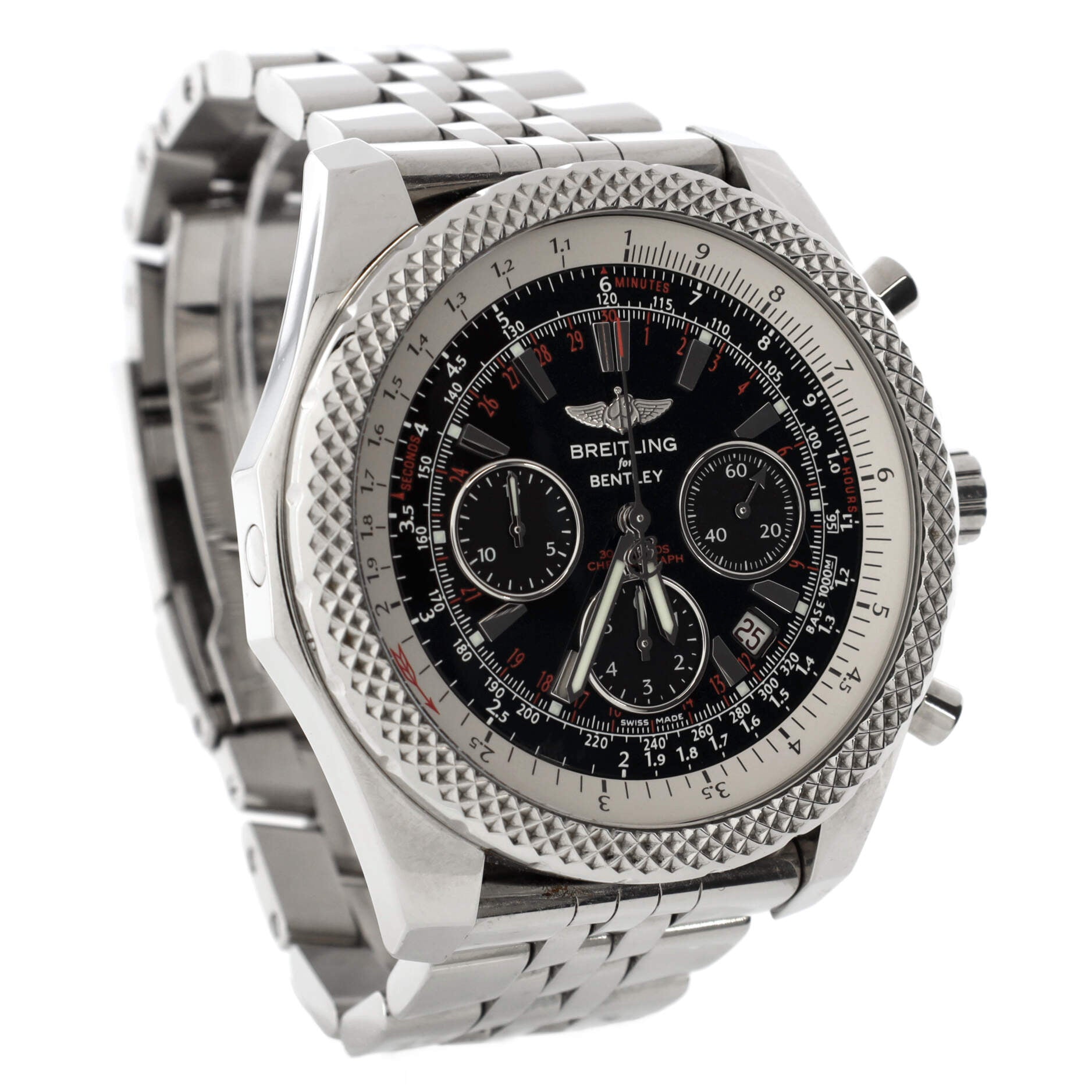 Bentley Motors Chronograph Automatic Watch Stainless Steel 49