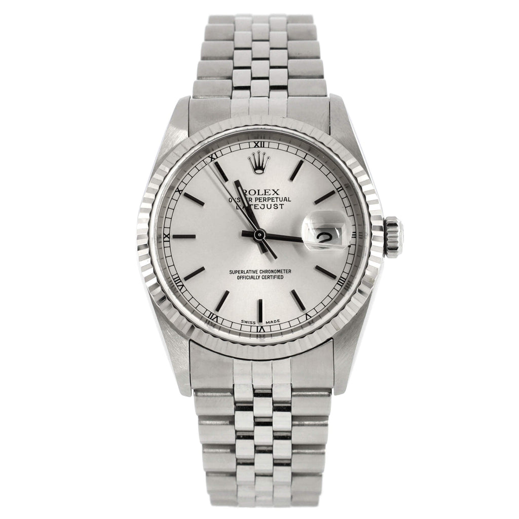 Oyster Perpetual Datejust Automatic Watch Stainless Steel and White Gold 36