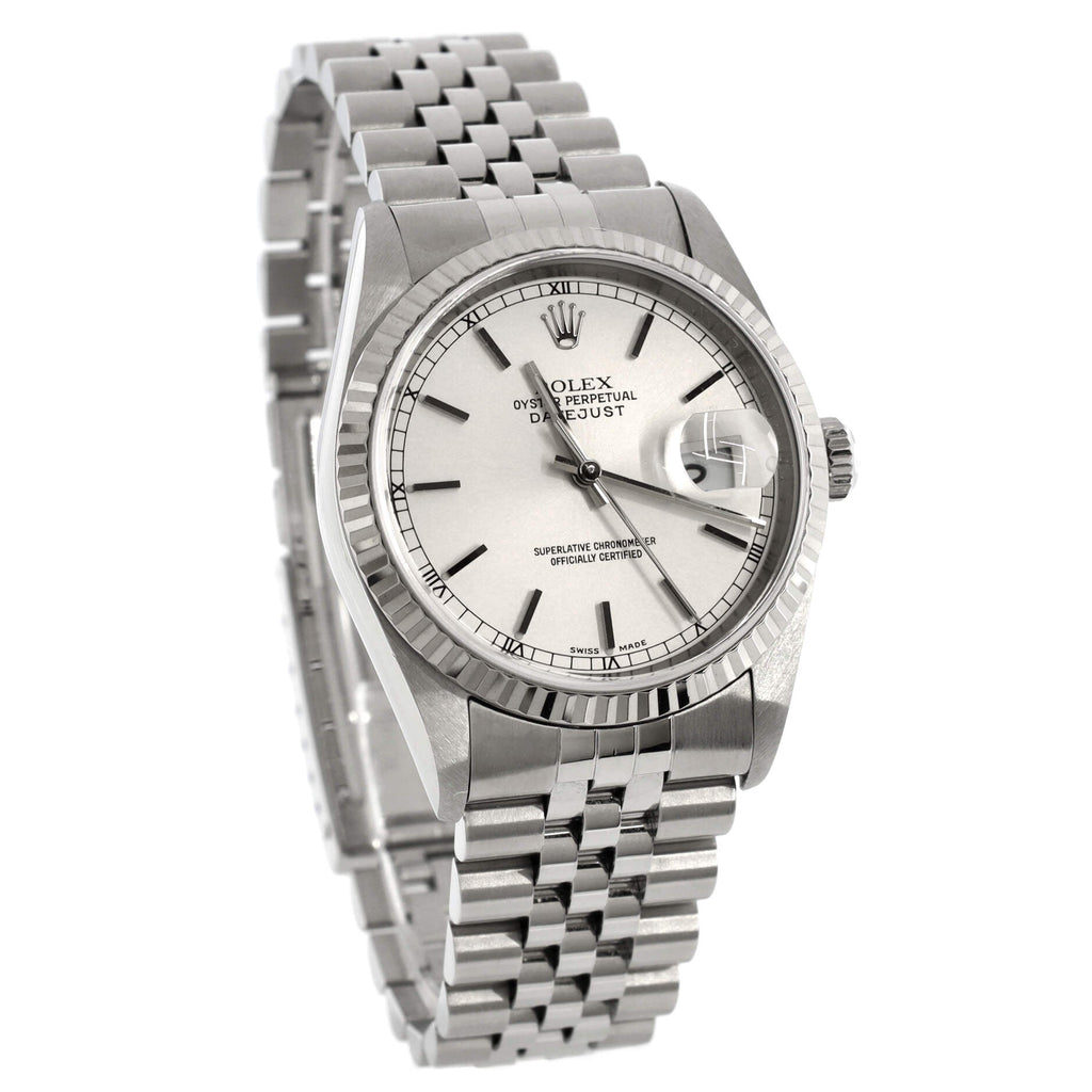 Oyster Perpetual Datejust Automatic Watch Stainless Steel and White Gold 36