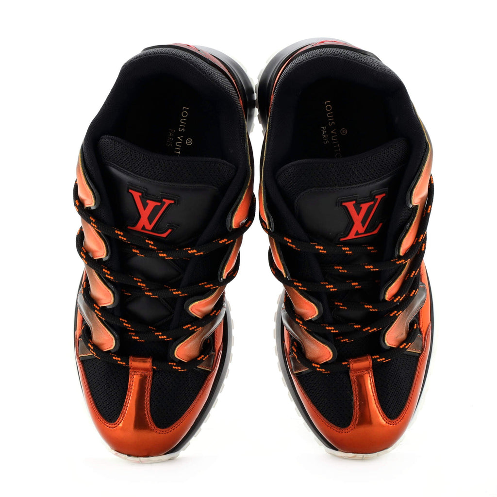Men's Zig Zag Low Top Sneakers Mixed Printed Materials