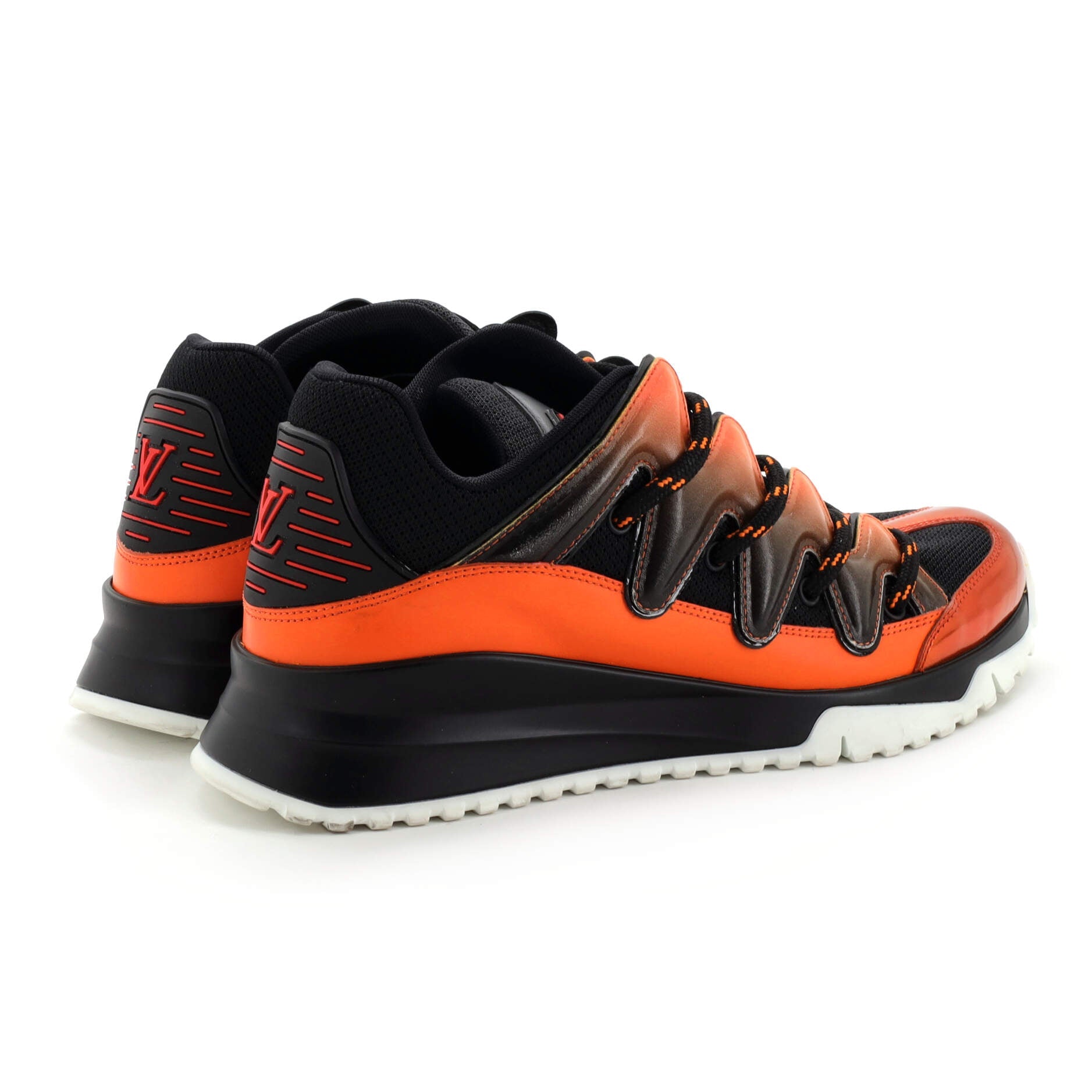 Men's Zig Zag Low Top Sneakers Mixed Printed Materials