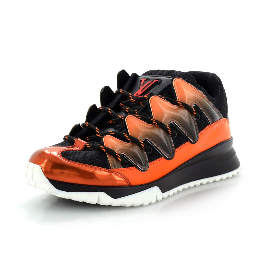 Men's Zig Zag Low Top Sneakers Mixed Printed Materials