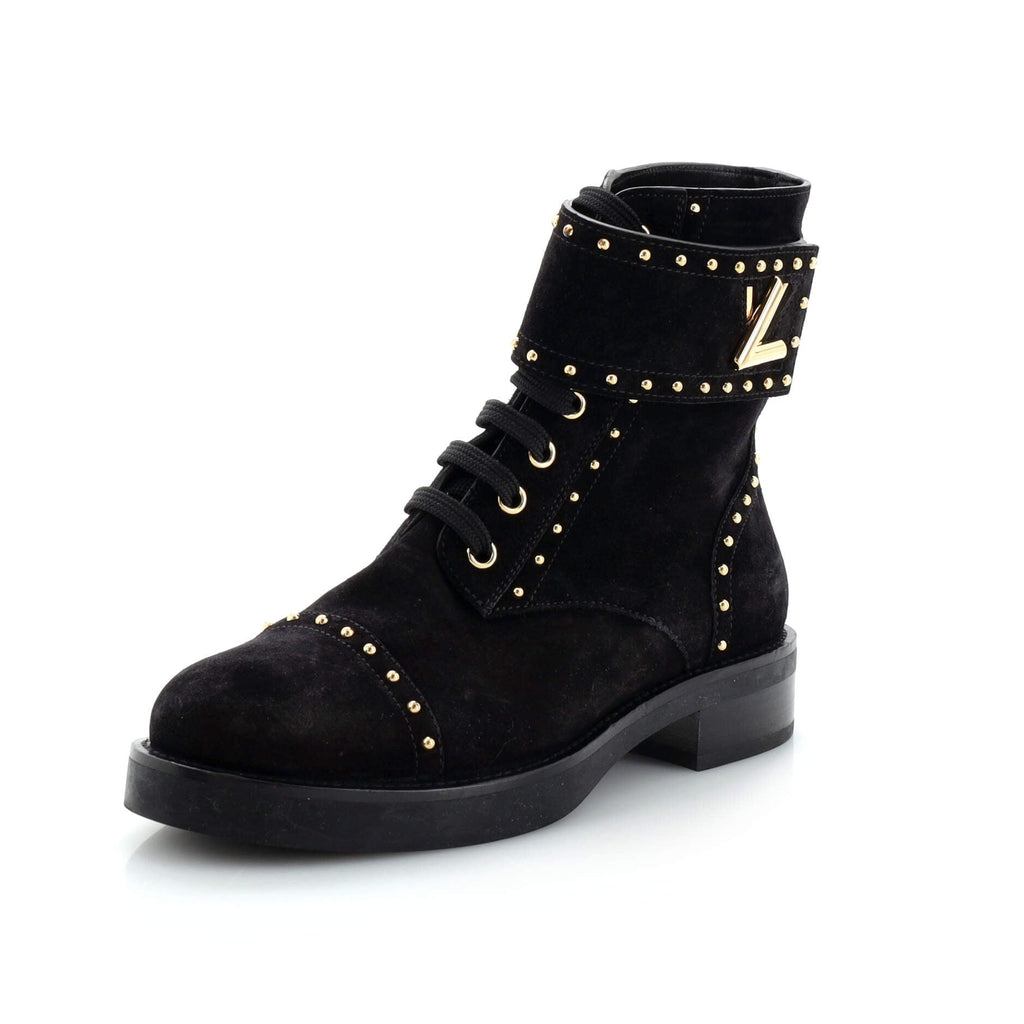 Women's Wonderland Flat Ranger Boots Studded Suede