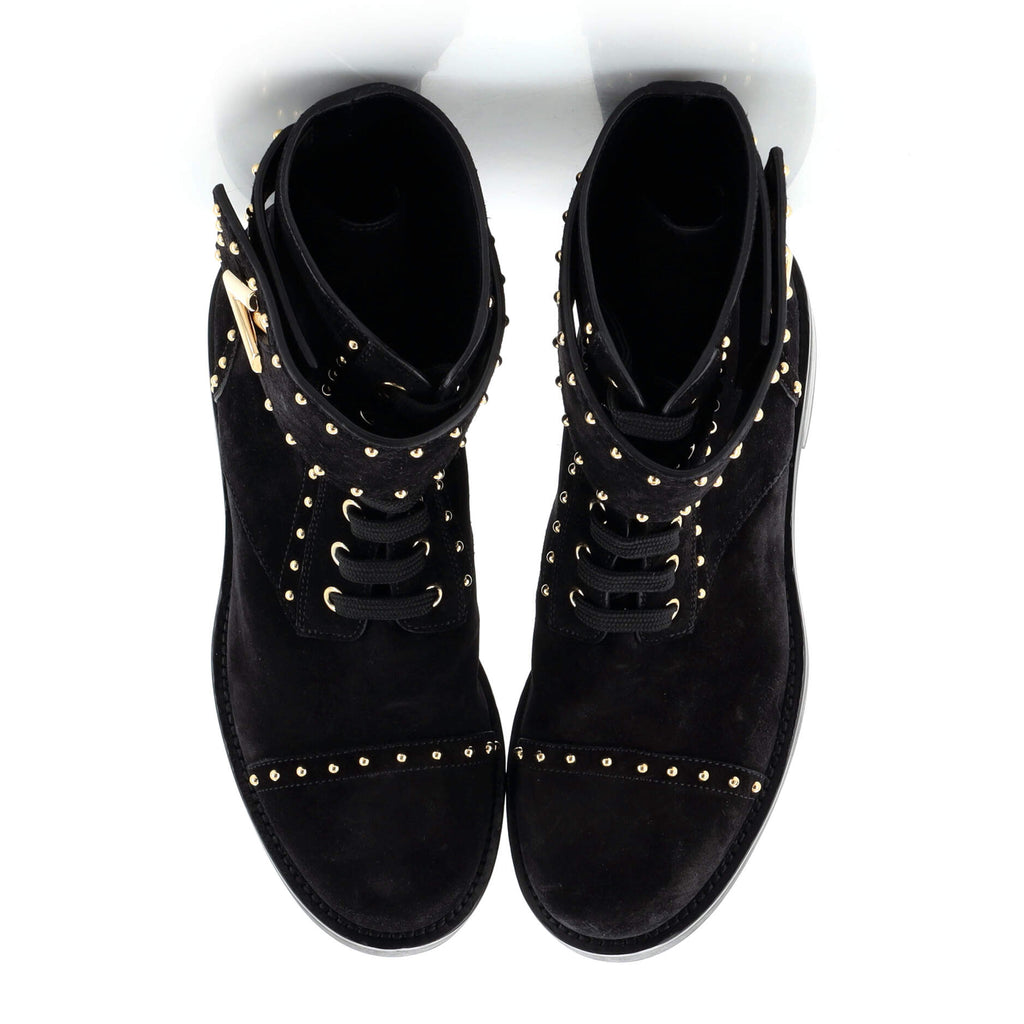 Women's Wonderland Flat Ranger Boots Studded Suede