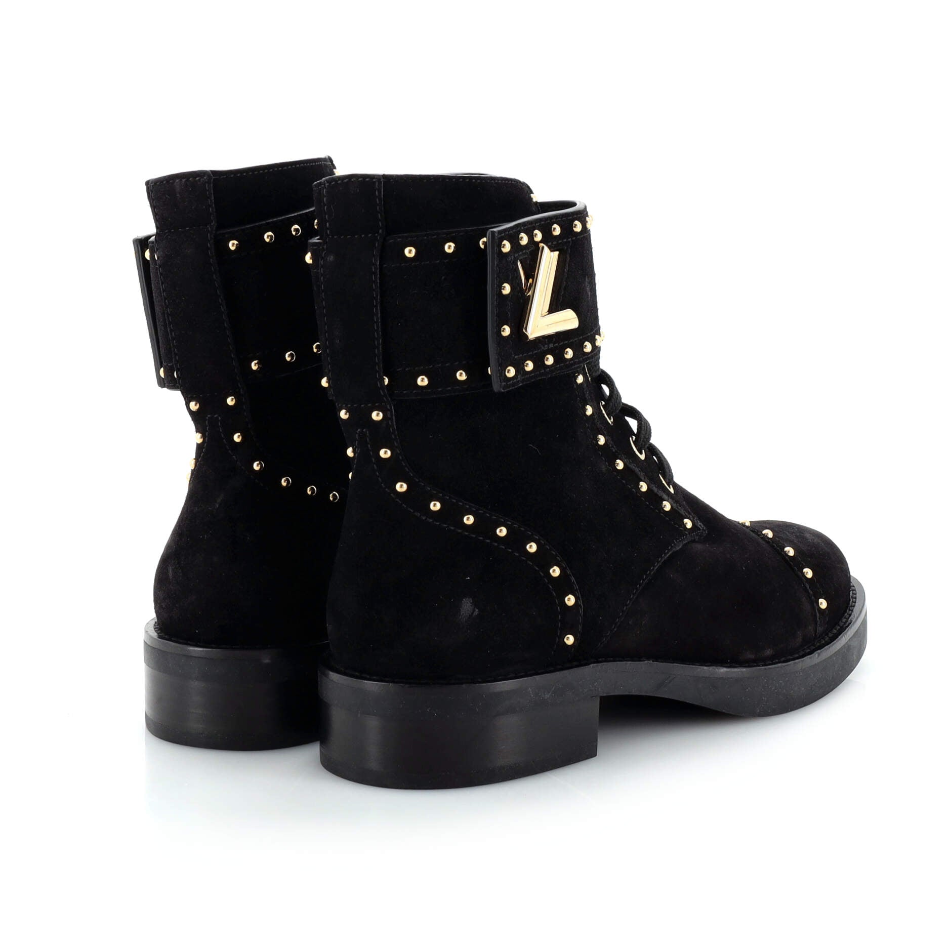 Women's Wonderland Flat Ranger Boots Studded Suede