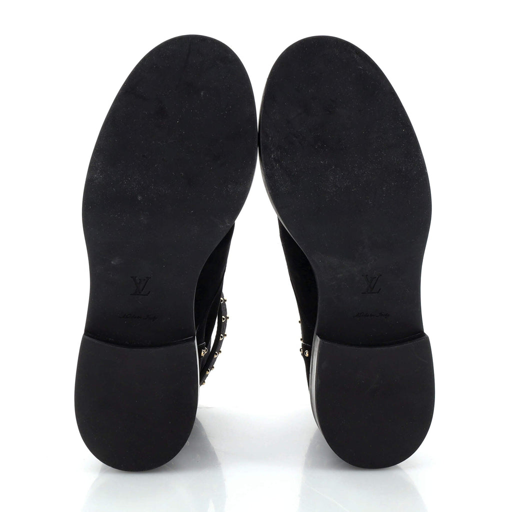 Women's Wonderland Flat Ranger Boots Studded Suede