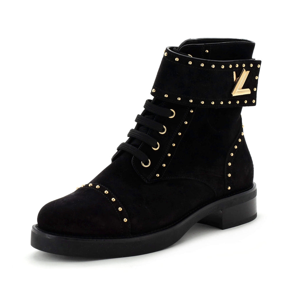 Women's Wonderland Flat Ranger Boots Studded Suede