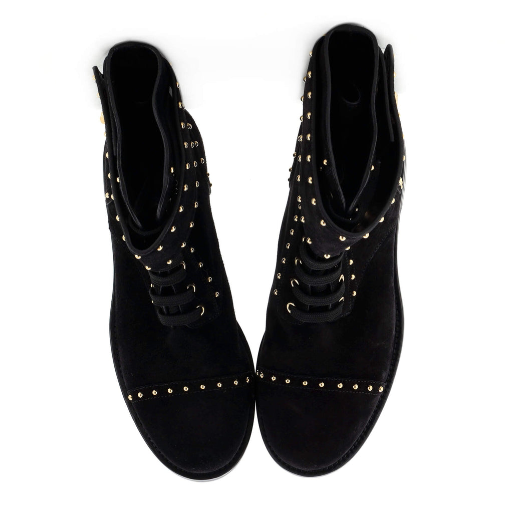 Women's Wonderland Flat Ranger Boots Studded Suede