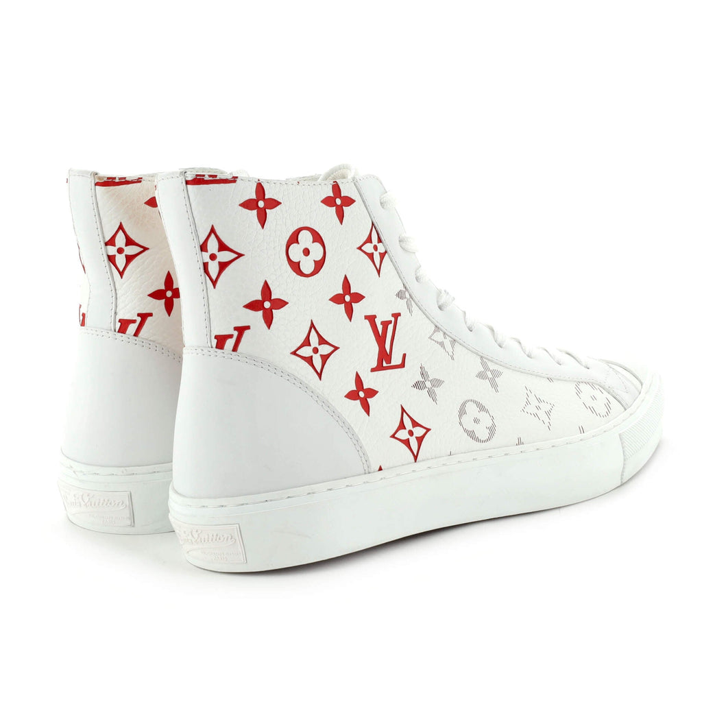 Men's Tattoo High-Top Sneakers Monogram Leather
