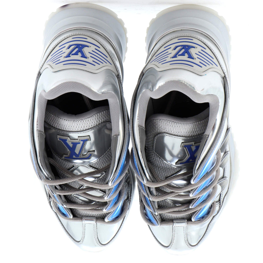 Men's Zig Zag Low Top Sneakers Mixed Printed Materials