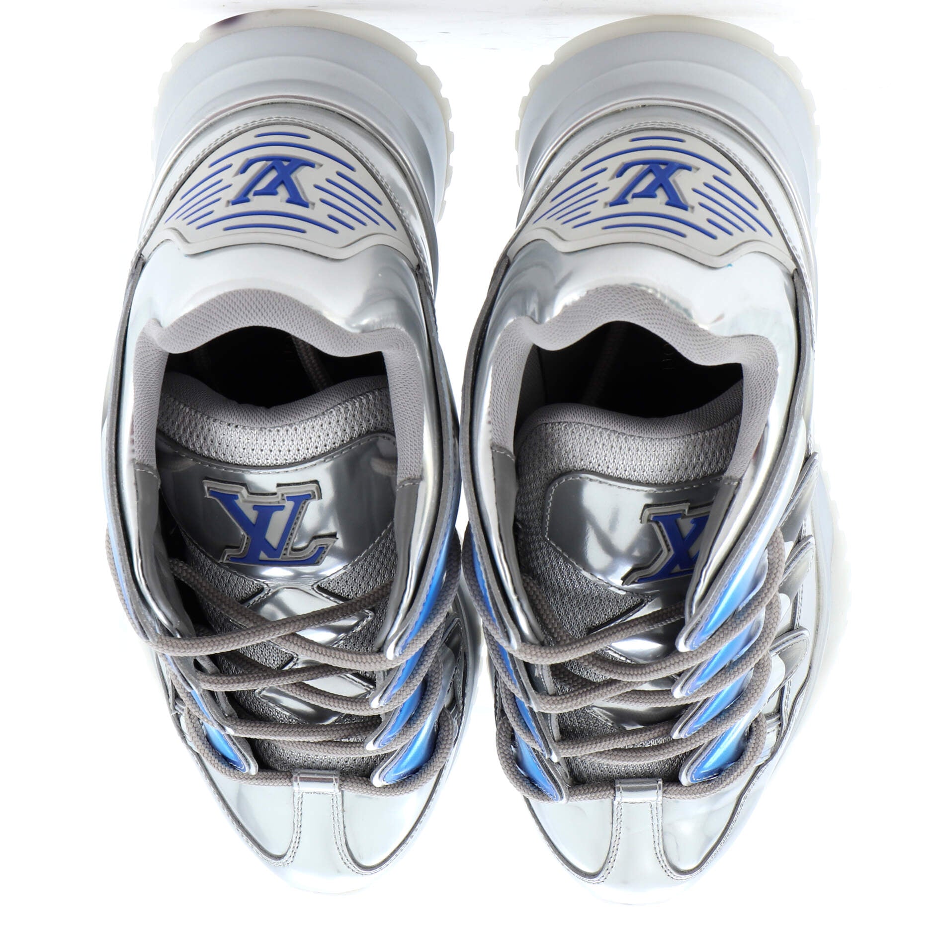 Men's Zig Zag Low Top Sneakers Mixed Printed Materials