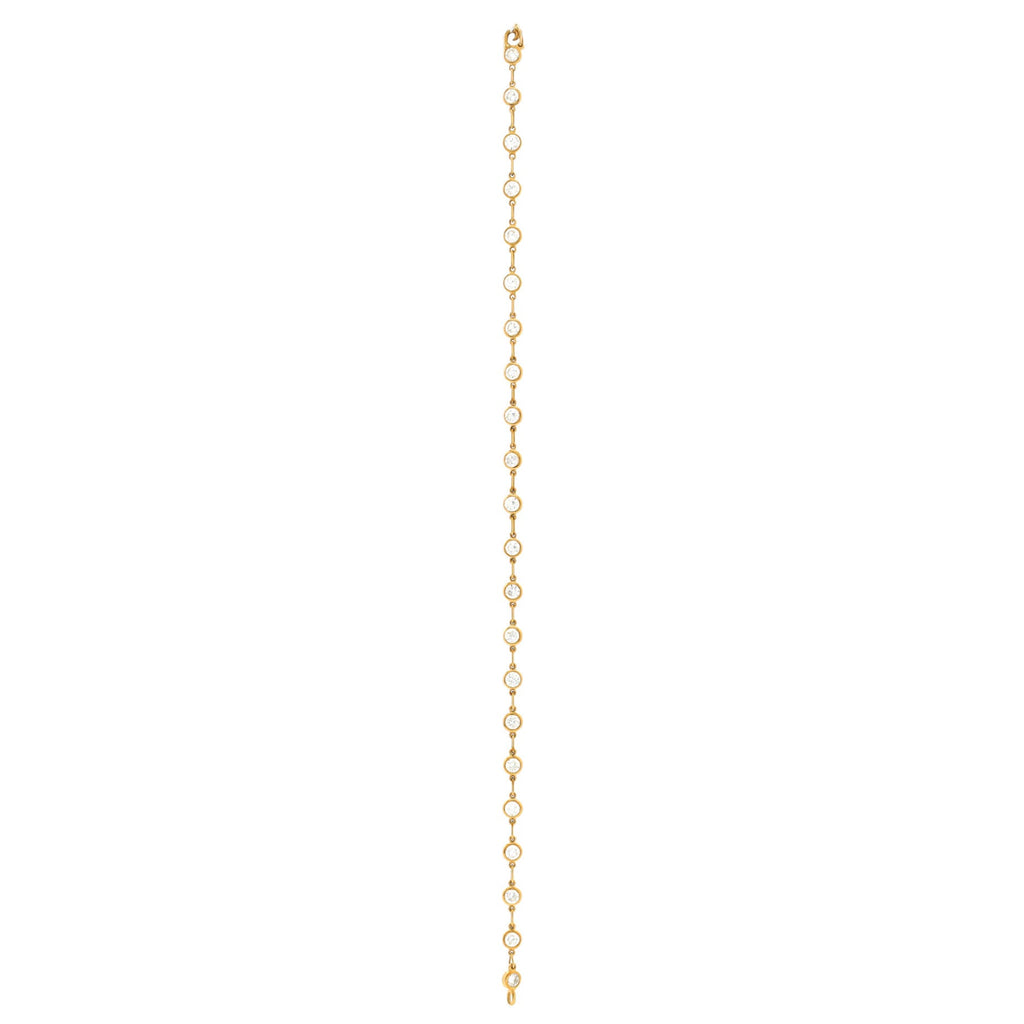 Elsa Peretti Diamonds By The Yard 22 Stone Bracelet 18K Yellow Gold with Diamonds