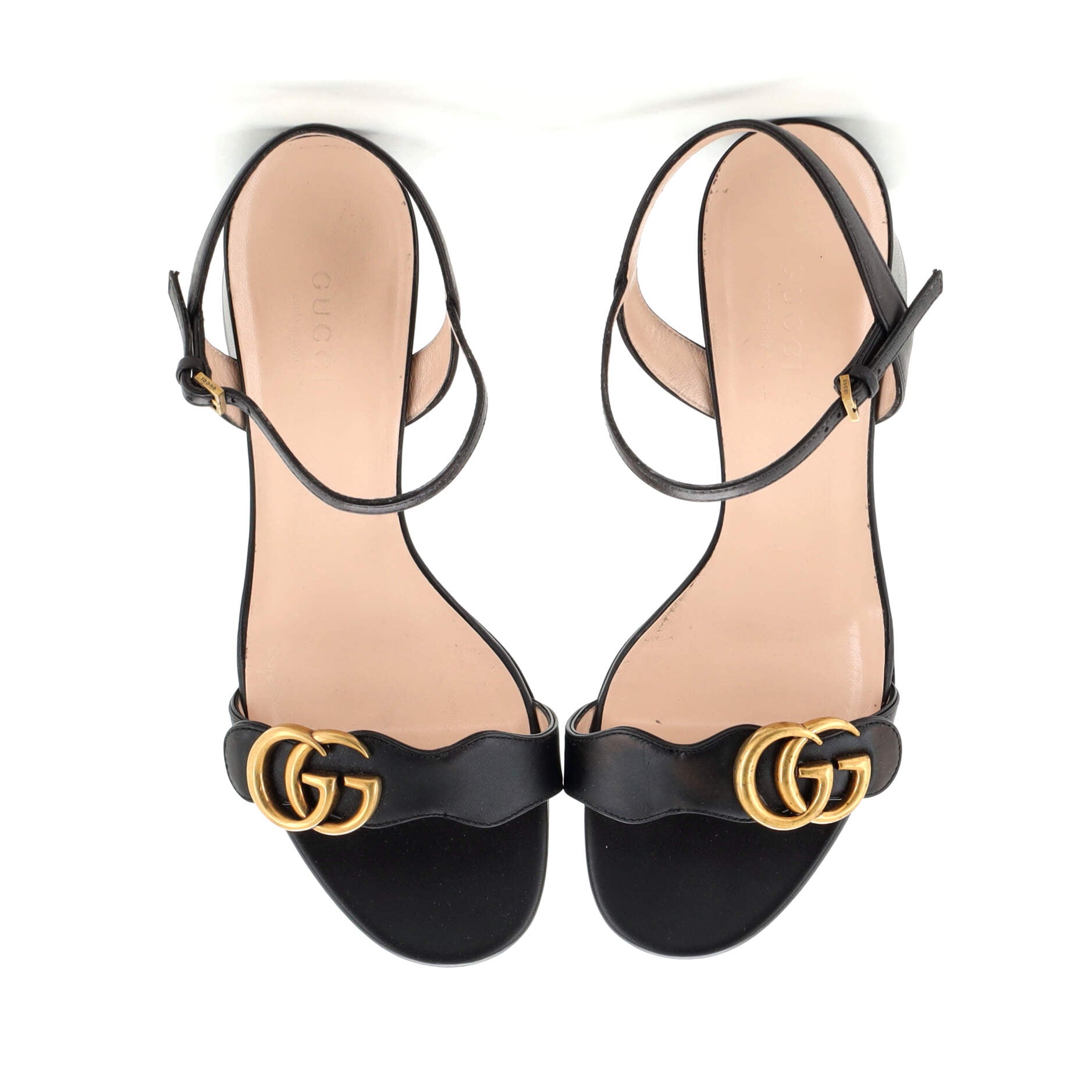 Women's GG Marmont Block Heel Sandals Leather