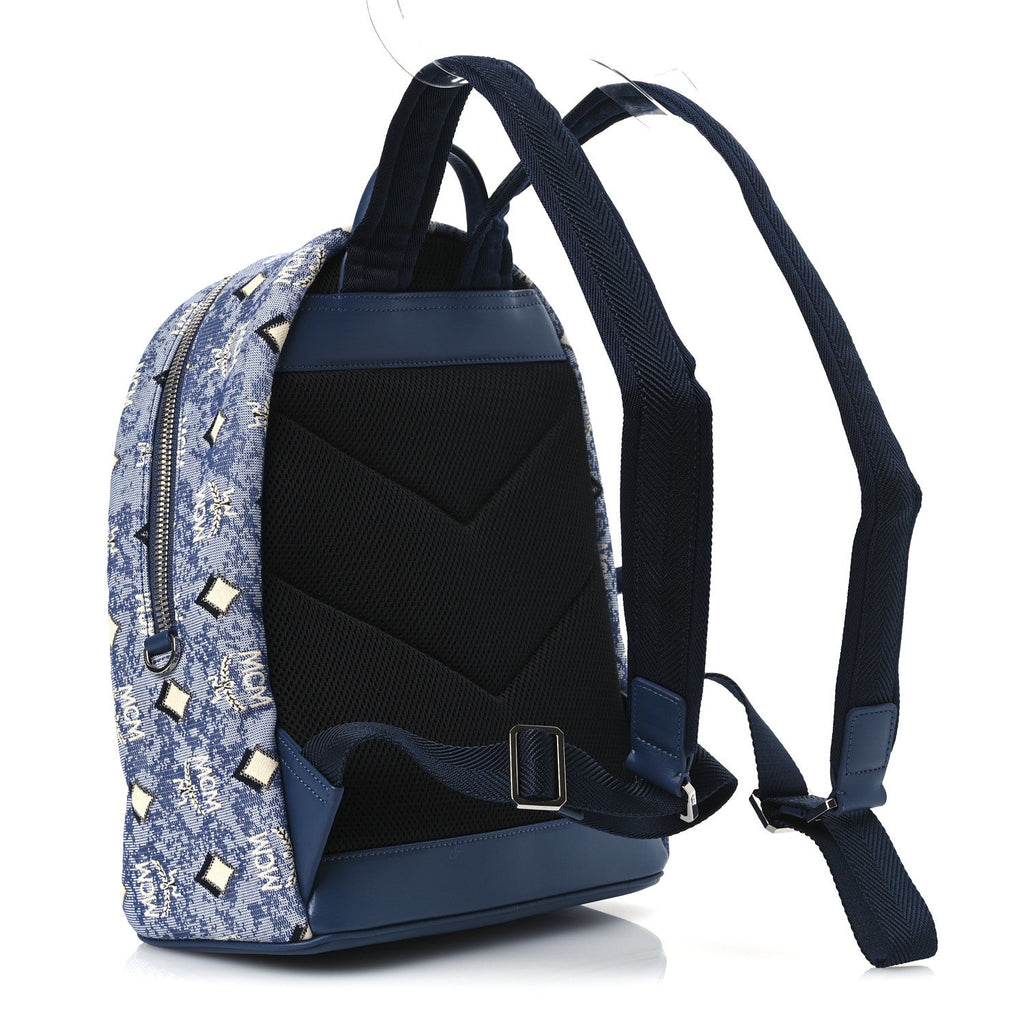 Jacquard Monogram Small Backpack Blue