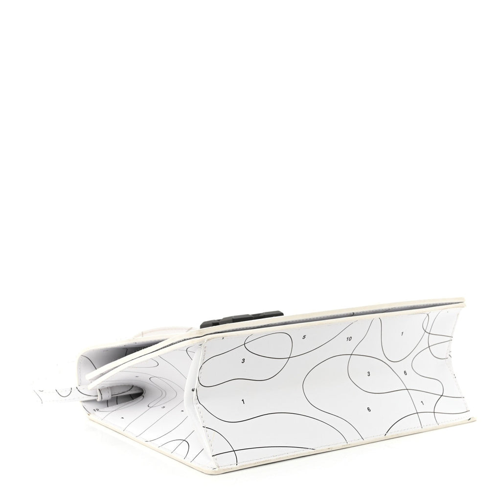 Calfskin Jitney 2.8 Puzzle Shoulder Bag White Black