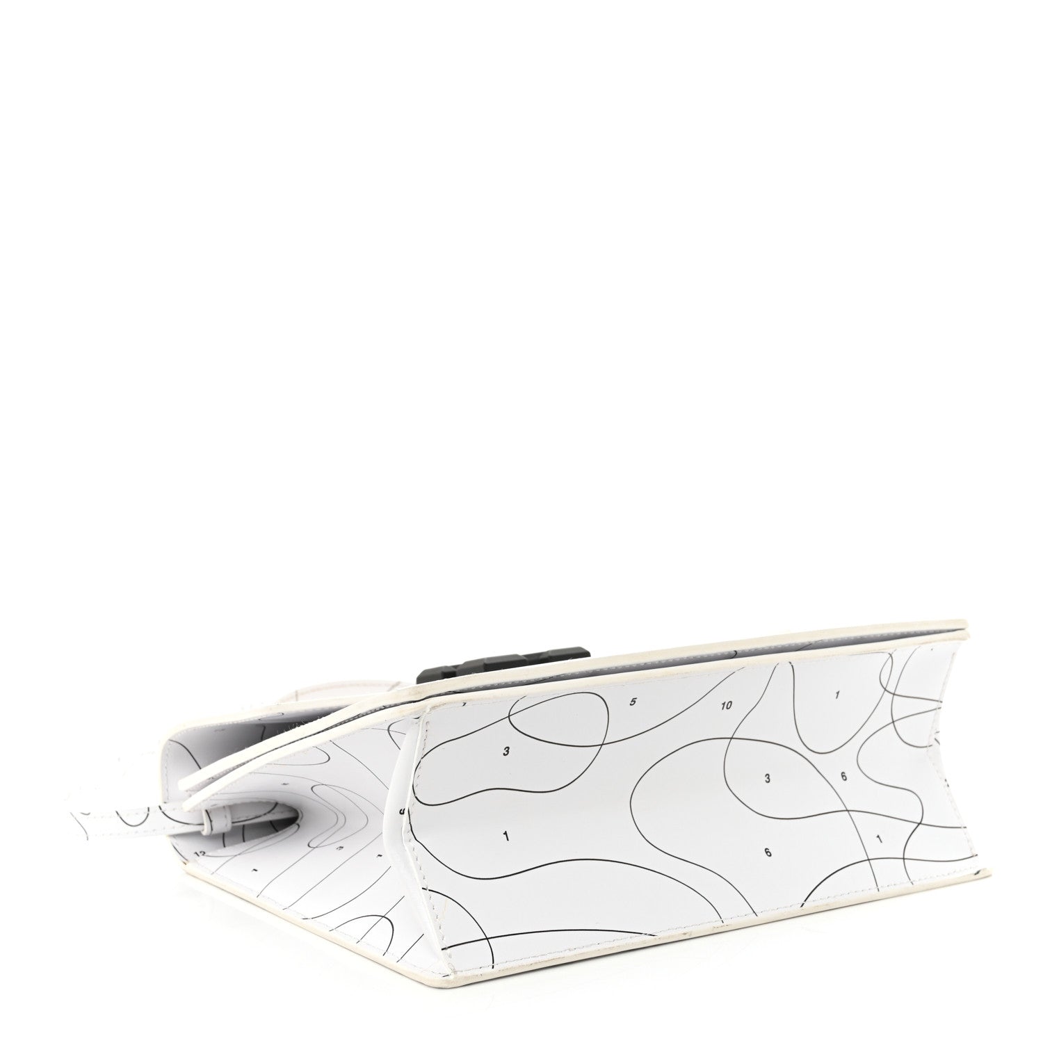 Calfskin Jitney 2.8 Puzzle Shoulder Bag White Black