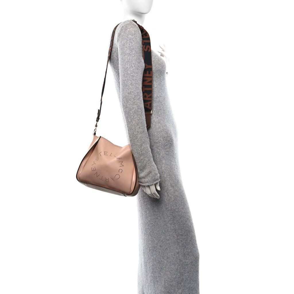Eco Alter Nappa Perforated Logo Crossbody Blush Brown