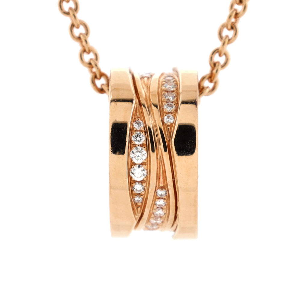 B.Zero1 Design Legend Zaha Hadid Pendant Necklace 18K Rose Gold with Diamonds