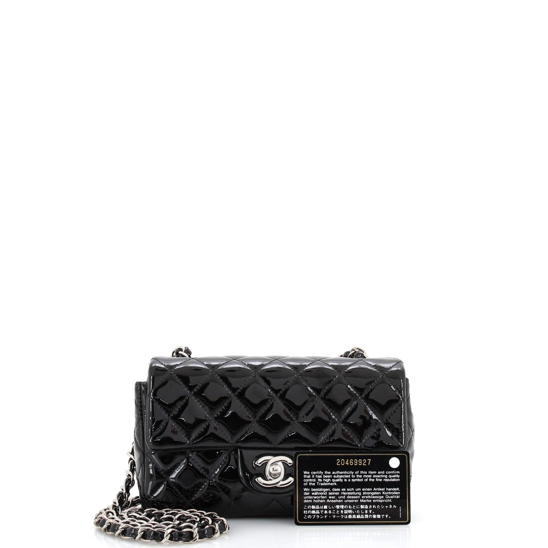 Classic Single Flap Bag Quilted Patent Mini