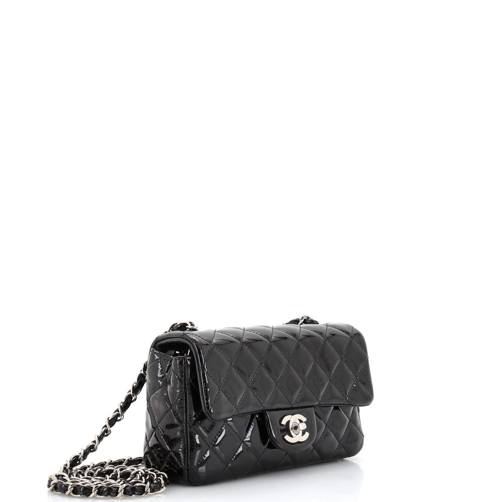 Classic Single Flap Bag Quilted Patent Mini